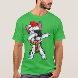T-shirt Dabbing French Bulldog Père Noël Christmas kids Ca