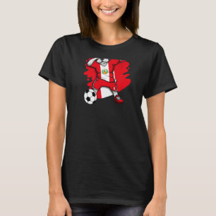 T-shirt Dabbing French Bulldog Pérou Fans de football Jers
