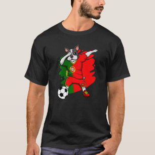 T-shirt Dabbing French Bulldog Portugal Fans de football J