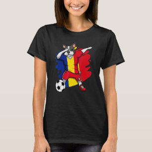 T-shirt Dabbing French Bulldog Roumanie Fans de football J