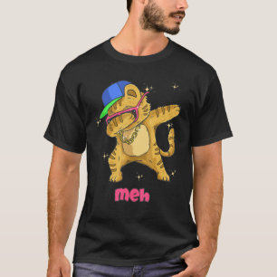 T-shirt Dabbing Funny Meh Chat Dab Pour Les Garçons Amoure