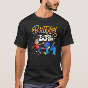 T-shirt Dabbing garçon 14 ans joueur de football 14e anniv