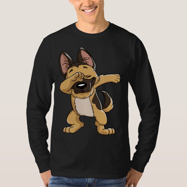 T-shirt Dabbing German Shepherd Dog   Boys Kids Dab Dance (Devant)