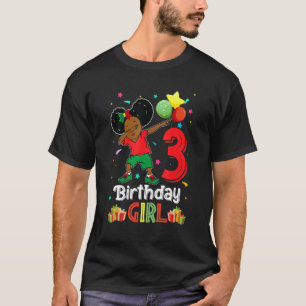 T-shirt Dabbing Girl 3 Anniversaire Garçon 3 Anniversaire 
