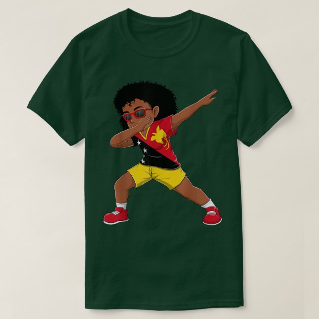 T-shirt Dabbing Girl Papouasie-Nouvelle-Guinée Papouasie-N (Design devant)