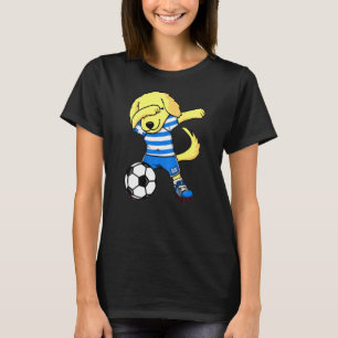 T-shirt Dabbing Golden Retriever Grèce Soccer Fans Jersey