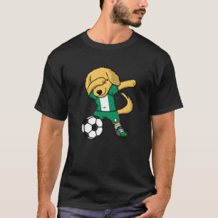T-shirt Dabbing Golden Retriever Nigeria Fans de football 