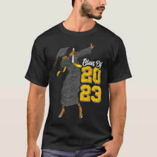 T-shirt Dabbing Graduation Classe De 2023 Cadeau Femme Noi
