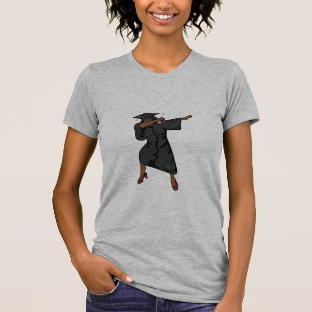 T-shirt Dabbing Graduation Joli Noir instruit Noir (Devant)