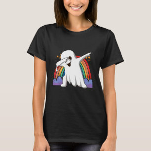 T-shirt Dabbing Halloween Bobo Squelette Arc-en-ciel Garço