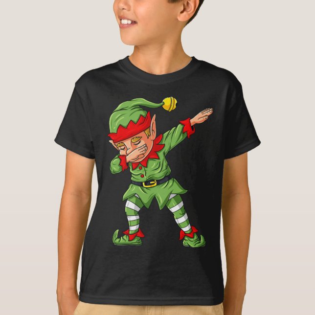 T-shirt Dabbing Halloween Squelette Zombie Citrouille effr (Devant)