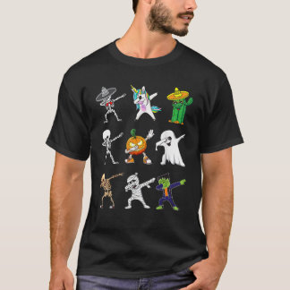 T-shirt Dabbing Halloween Squelette Zombie pour bébé