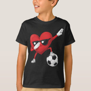 T-shirt Dabbing Heart Dab Soccer mignon Garçons