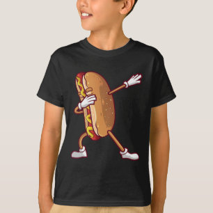 T-shirt Dabbing Hot Dog Design Pour Enfants Hommes Femmes