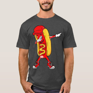T-shirt Dabbing Hot Dog Doing Hip hop Dab Dance drôle