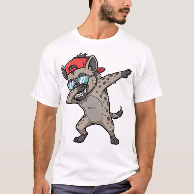 T-shirt Dabbing Hyena Funny Cute Dab Dance (Devant)