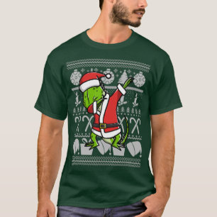 T-shirt Dabbing Iguana Ugly Sweater Graphic