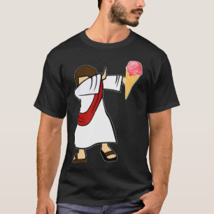 T-shirt Dabbing Jesus Ice Cream Love Summer Beach Treat 