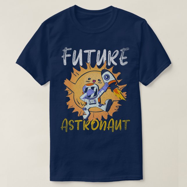 T-shirt Dabbing Junior Astronaut Science Rocket Future Ast (Design devant)