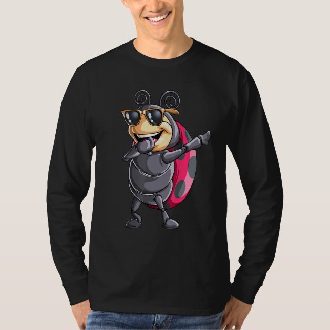 T-shirt Dabbing Ladybug Small Flying Insect Créature Colle (Devant)