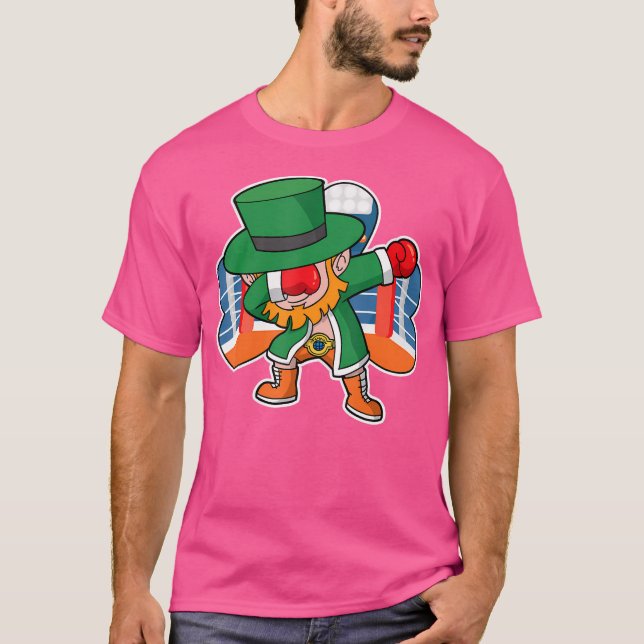 T-shirt Dabbing Leprechaun Boxe Jour de la Saint Patrick i (Devant)