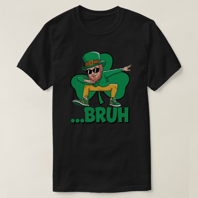 T-shirt Dabbing Leprechaun Cadeaux Saint Patrick's Day (Design devant)