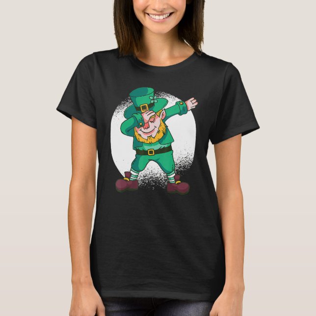T-shirt Dabbing Leprechaun Funny Dancing Leprechaun St Pat (Devant)