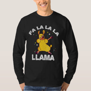 T-shirt Dabbing Llama Xmas FA LA LA LA Alpaca Dab Party