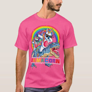 T-shirt Dabbing Mamacorn Unicorn Maman Dinosaur Rainbow Mo