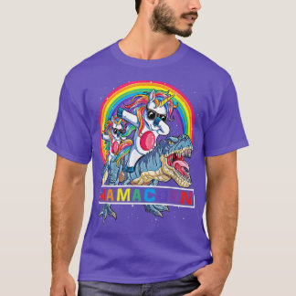 T-shirt Dabbing Mamacorn Unicorn Mom Dinosaur Rainbow Moth
