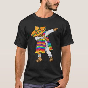 T-shirt Dabbing Mexicain Poncho Cinco De Mayo Costume Te