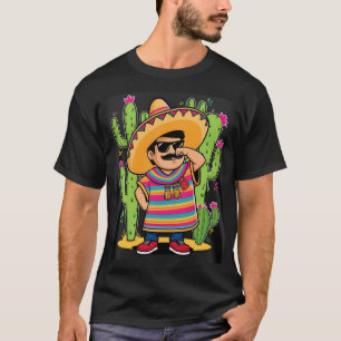 T-shirt Dabbing Mexicain Poncho Cinco de Mayo Hommes Sombr