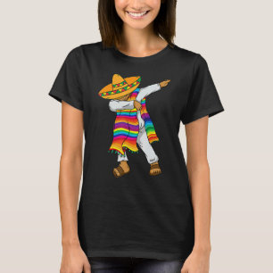 T-shirt Dabbing Mexicaine Poncho Cinco De Mayo Costume Tee