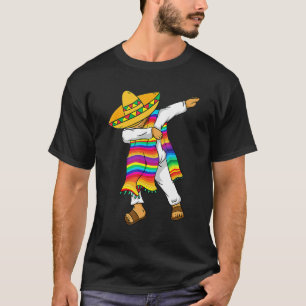 T-shirt Dabbing Mexicaine Poncho Cinco De Mayo Costume Tee