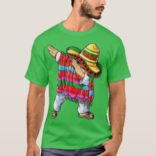 T-shirt Dabbing Mexicaine Poncho Cinco de Mayo Garçons Hom