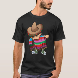 T-shirt Dabbing Mexican Kid avec Sombrero et Sombrero