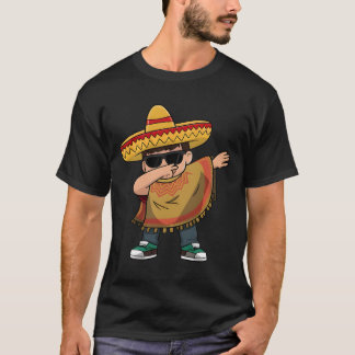 T-shirt Dabbing Mexican Poncho Cinco De Mayo Dabbing 