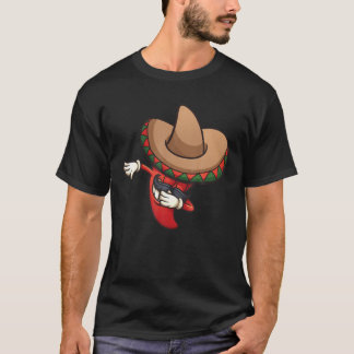 T-shirt Dabbing Mexican Poncho Cinco De Mayo Funny Fiesta