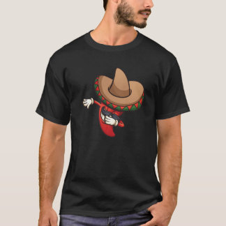 T-shirt Dabbing Mexican Poncho Cinco De Mayo Funny Fiesta