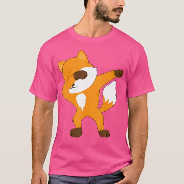 T-shirt Dabbing mignon Fox animal Dab Danse Fox Lover (Devant)