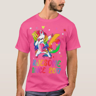 T-shirt Dabbing mignon Unicorne 6 Année D'Être génial 6ème