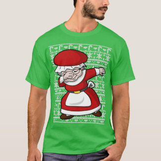 T-shirt Dabbing Mme Claus Ugly Sweater de Noël