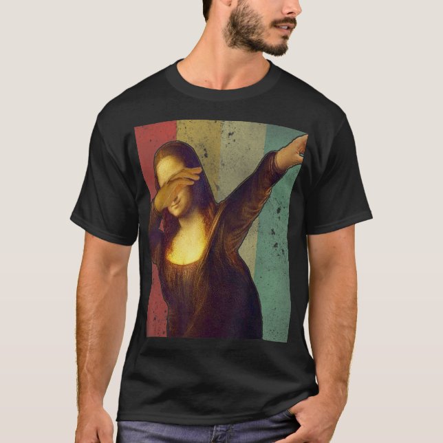 T-shirt Dabbing Mona Lisa Retro Professeur d'art (Devant)