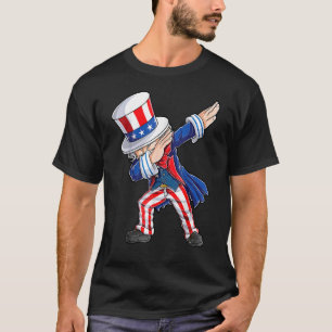 T-shirt Dabbing Oncle Sam 4 juillet Enfants garçons Hommes