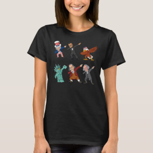 T-shirt Dabbing Oncle Sam Et Amis 4 juillet Garçons Gir