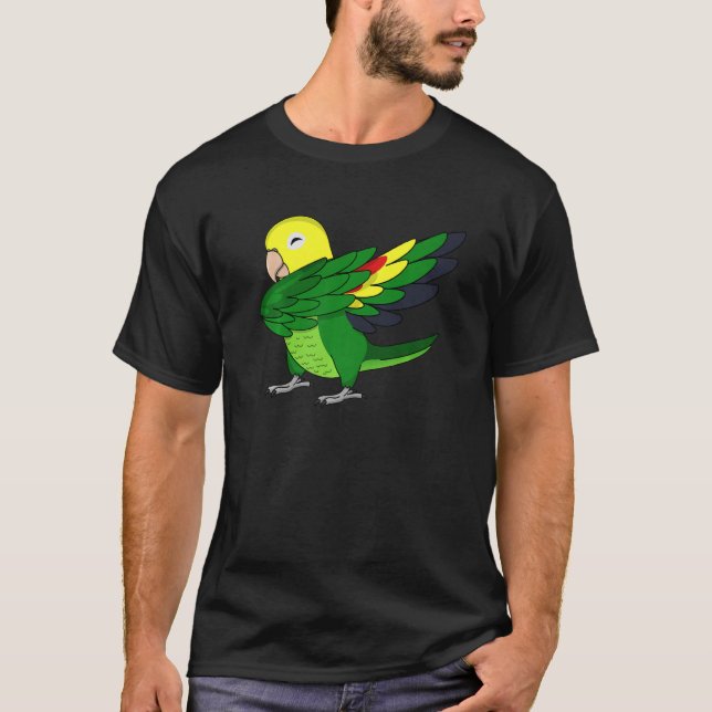 T-shirt Dabbing Parrot I double à tête jaune Amazonie (Devant)