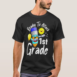 T-shirt Dabbing Pencil Prêt À Attaquer 1ère Année Retour À