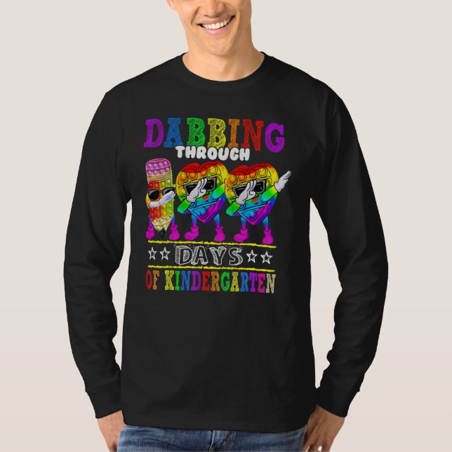 T-shirt Dabbing Pendant 100 Jours De Maternelle Poppin F (Devant)