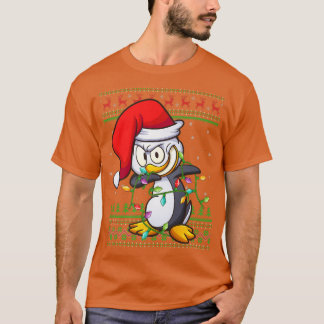 T-shirt Dabbing Penguin Bird Xmas Lights Ugly Penguin Chri