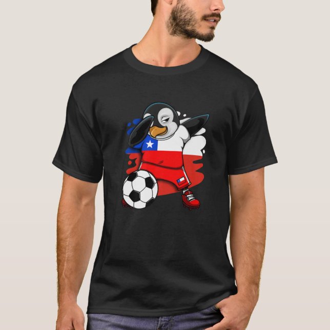 T-shirt Dabbing Penguin Chili Fans de football Jersey Drap (Devant)